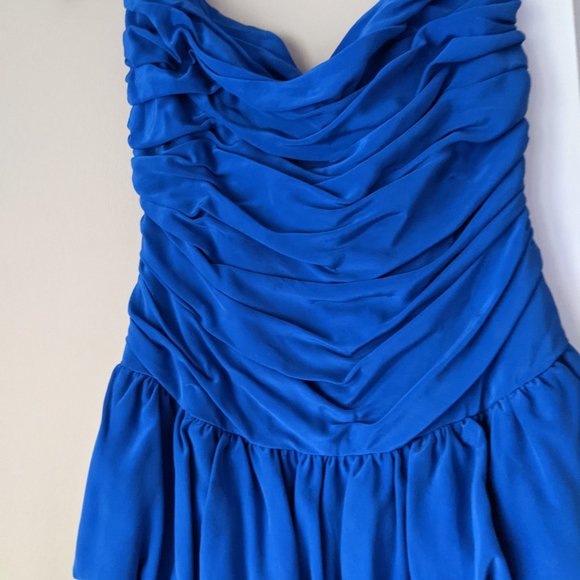 Beautiful royal blue strapless dress - Picture 3 of 4